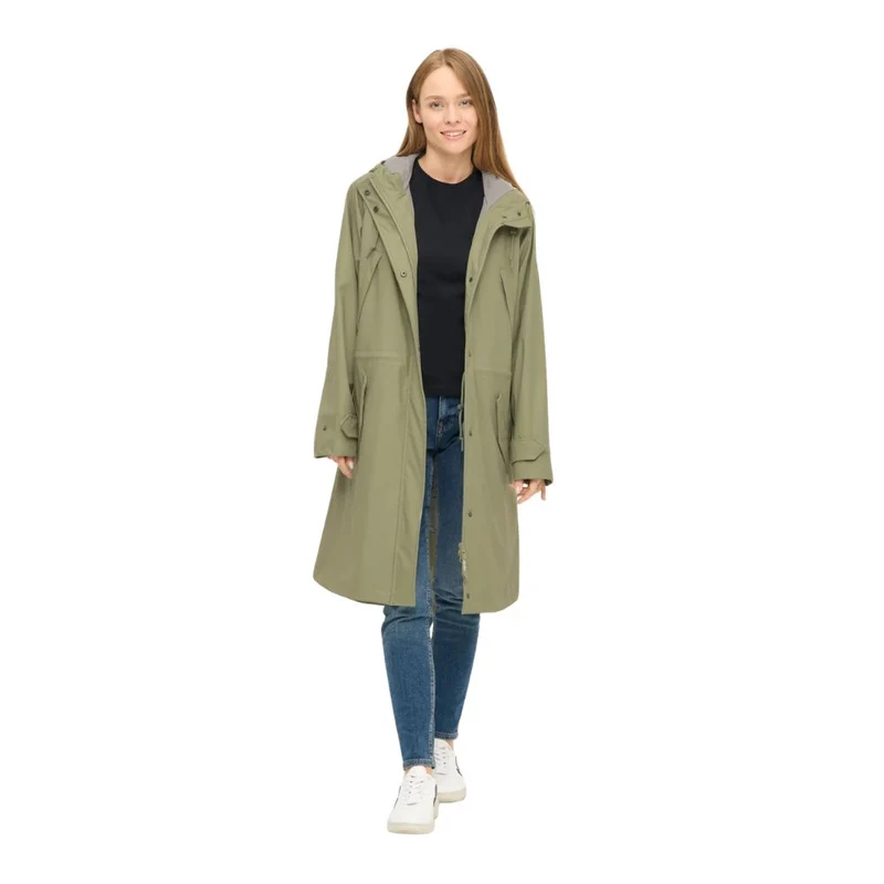 Tildaby Damen Regenjacke Oxford-Tea