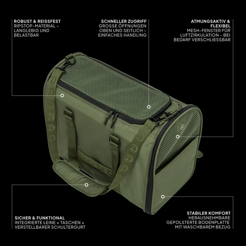 Hundeflugtasche AKTIV Olive