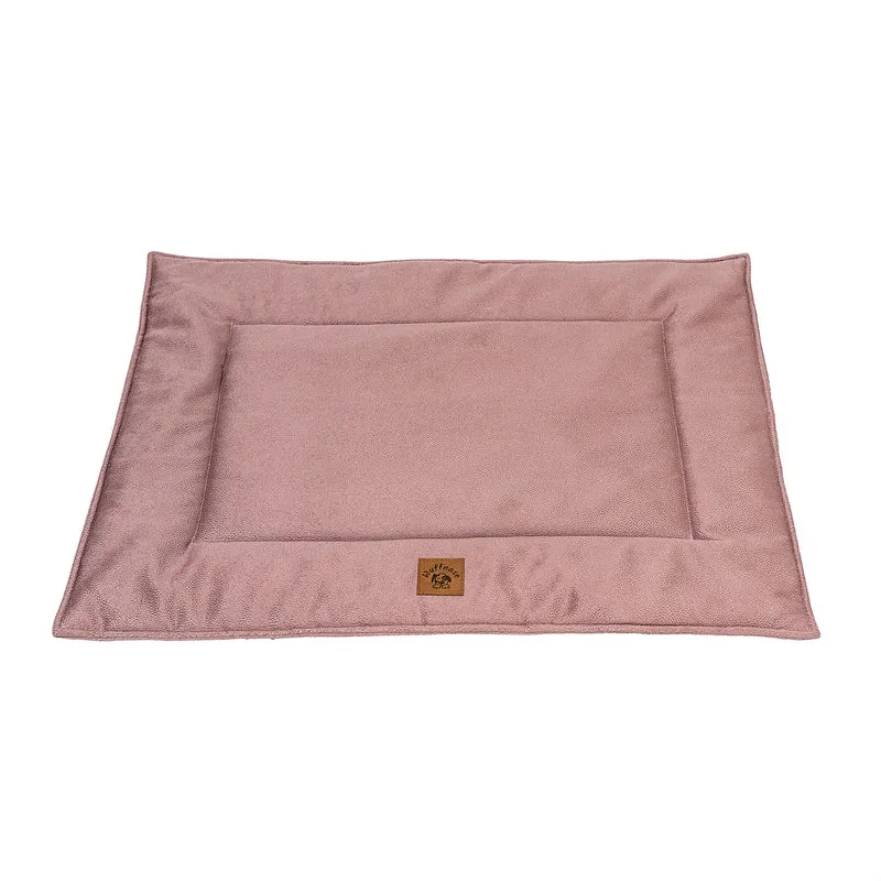 Pfotenruhe Hundebett + Anti-Haar Decke Ella – Grün/Rosa