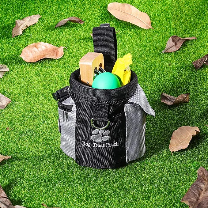 Dog Treat Pouch Drawstring Carries Pet Toys Food Poop Bag