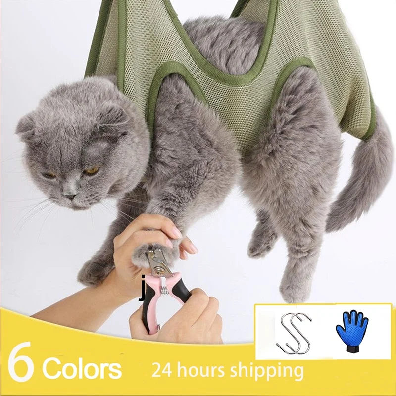 Cat Grooming Nail Cutting Anti Scratch Bite Fixed Bag Bath Trimming Restraint Bag