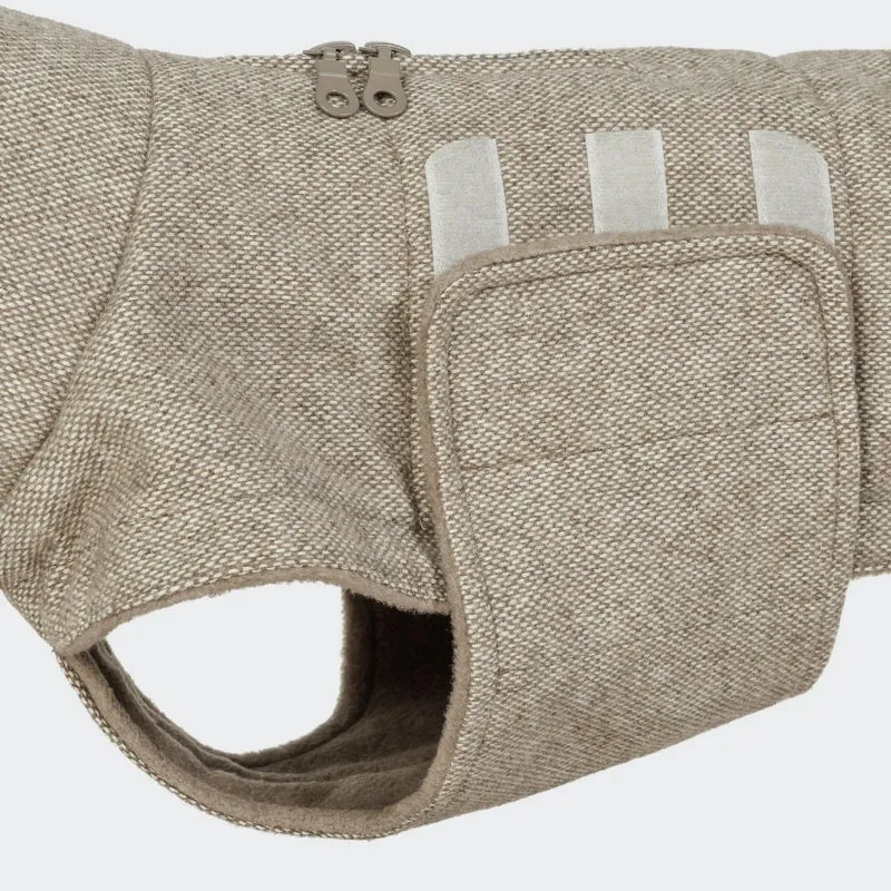 Hundemantel Dackel Brooklyn Tweed Beige