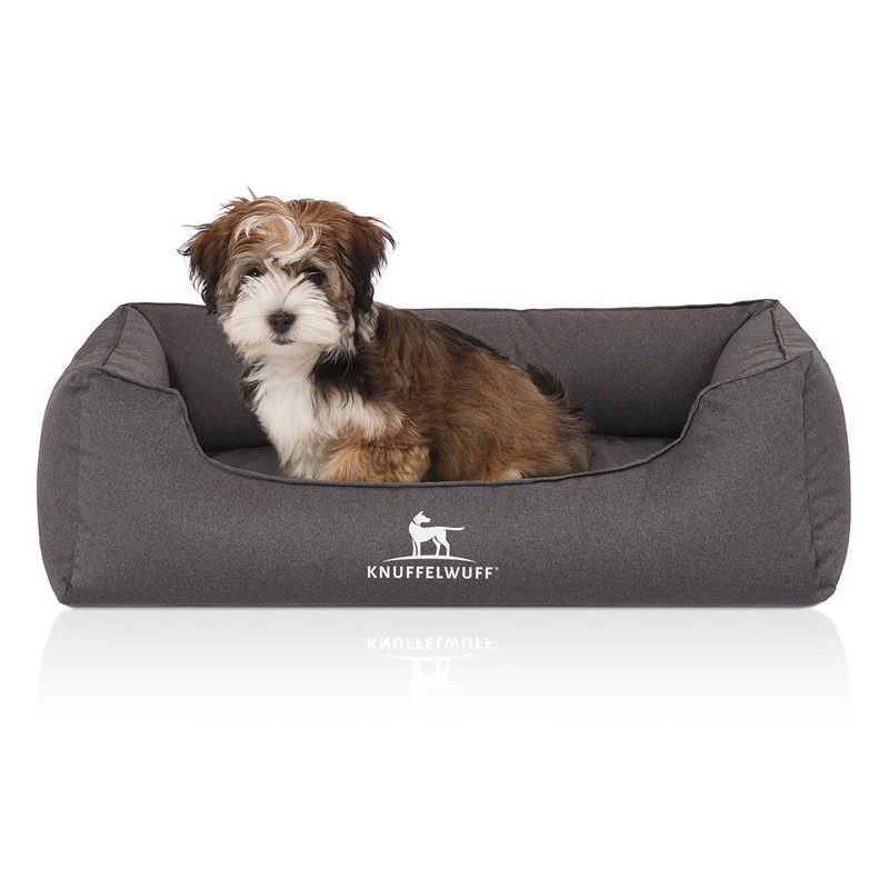 Knuffelwuff Hundebett Leon aus Velours, wasserabweisend