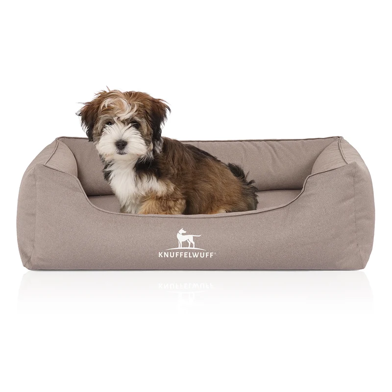 Knuffelwuff Hundebett Leon aus Velours, wasserabweisend