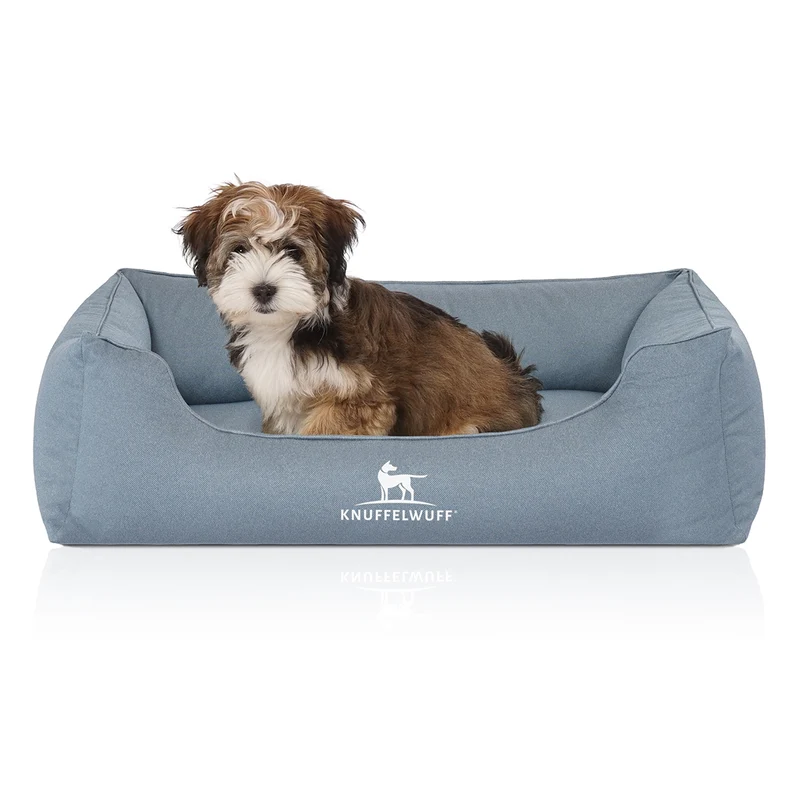 Knuffelwuff Hundebett Leon aus Velours, wasserabweisend