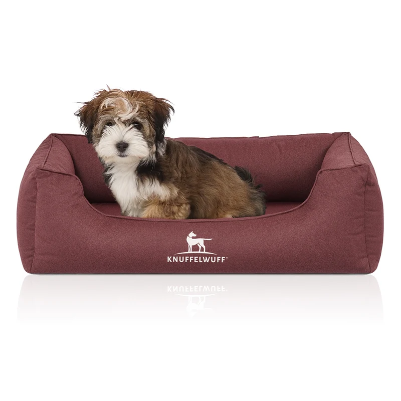 Knuffelwuff Hundebett Leon aus Velours, wasserabweisend