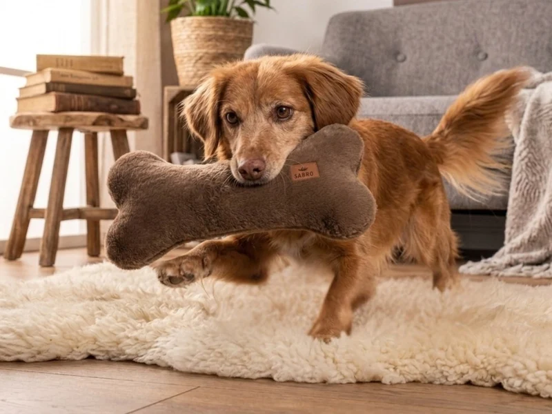 SABRO Kissen KUSCHELKNOCHEN Kuschelfell (vegan)