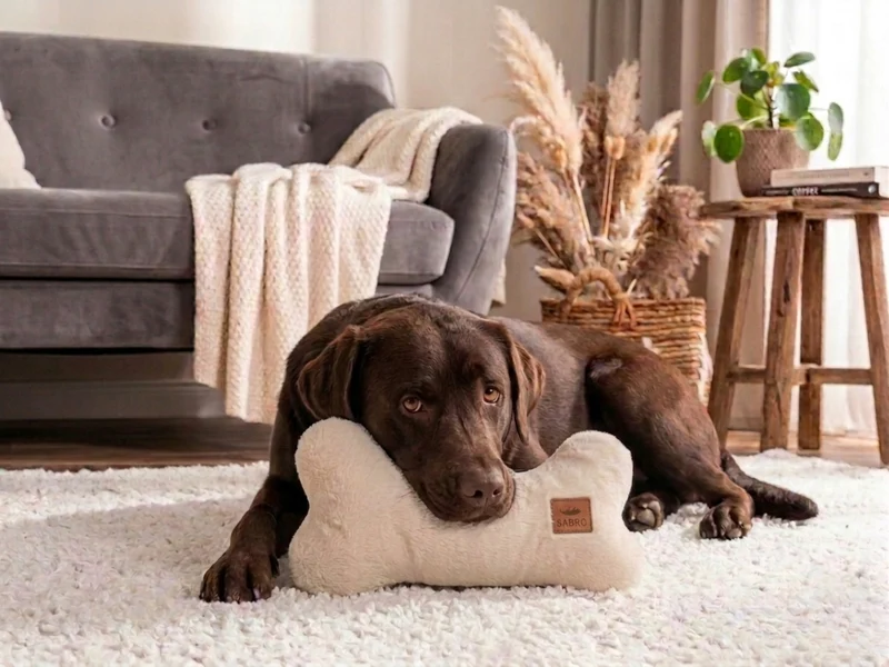SABRO Kissen KUSCHELKNOCHEN Kuschelfell (vegan)