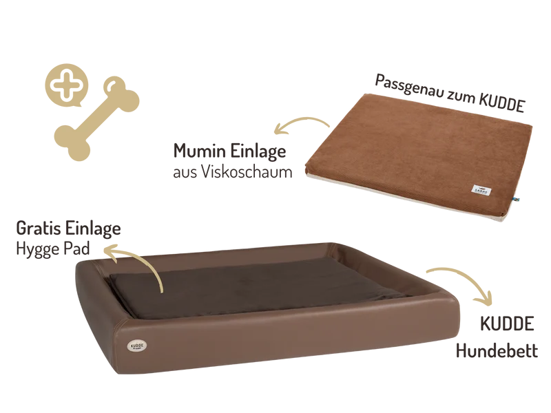SABRO Orthopädisch-Plus Bundle | KUDDE Hundebett + Mumin Einlage Alltid