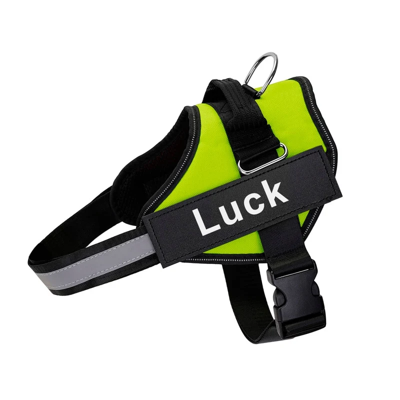 personalized dog harness reflective adjustable dog harness vest for small large dog with customized patch dogs training supplies DB966 Dropshipping