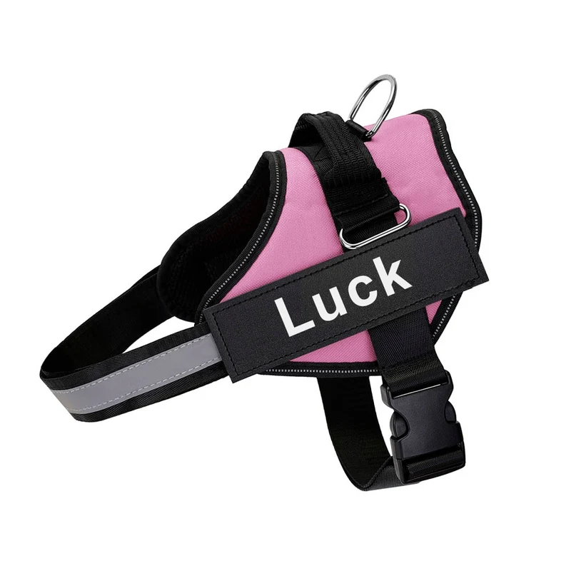 personalized dog harness reflective adjustable dog harness vest for small large dog with customized patch dogs training supplies DB966 Dropshipping