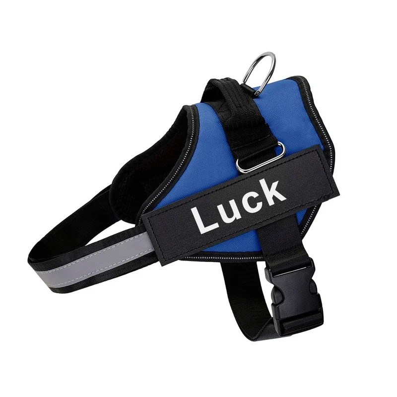 personalized dog harness reflective adjustable dog harness vest for small large dog with customized patch dogs training supplies DB966 Dropshipping