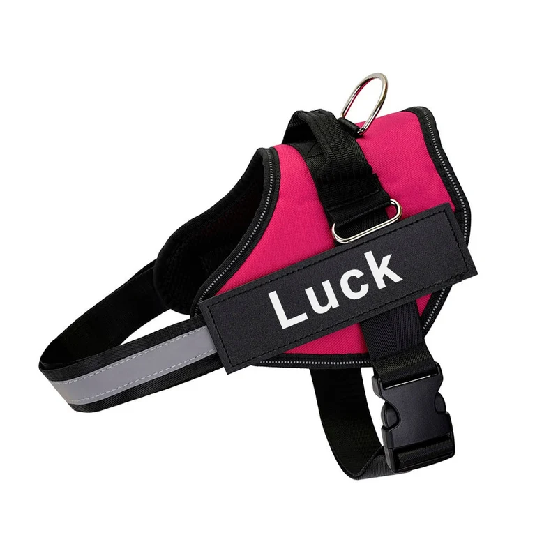 personalized dog harness reflective adjustable dog harness vest for small large dog with customized patch dogs training supplies DB966 Dropshipping