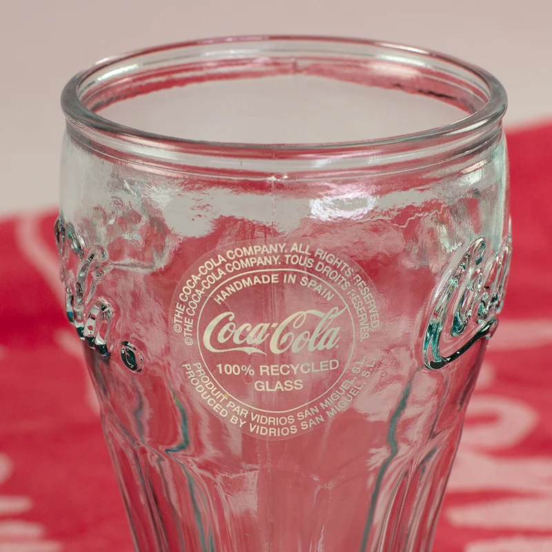 6er Pack Retro Coca-Cola Glas in klassischer Form als Geschenk Set | Nachhaltig & Handgefertigt