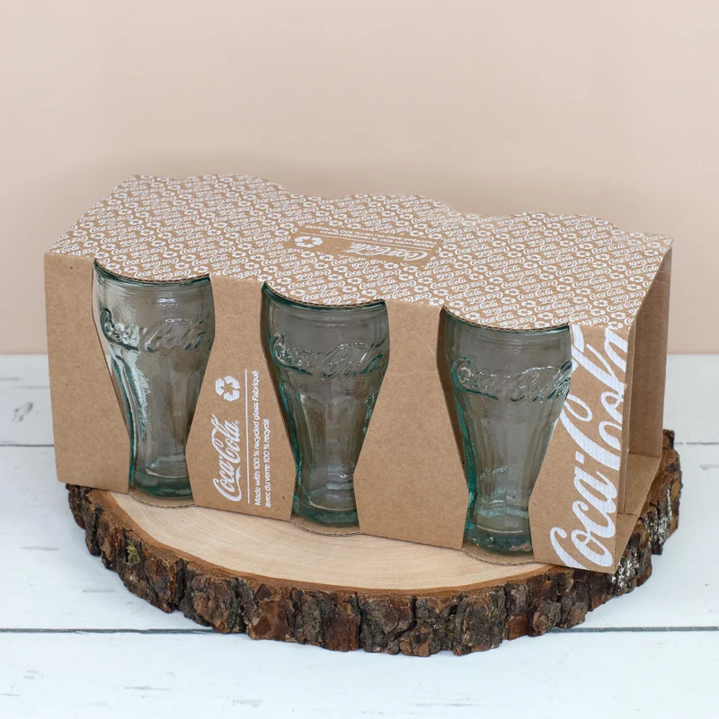 Coca-Cola Glas Set 12-teilig mit Trinkgläsern & Schnapsgläsern | Retro Gläser aus Recyclingglas