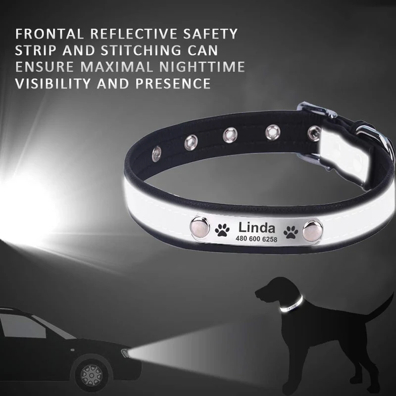 Personalized Reflective Dog Collar