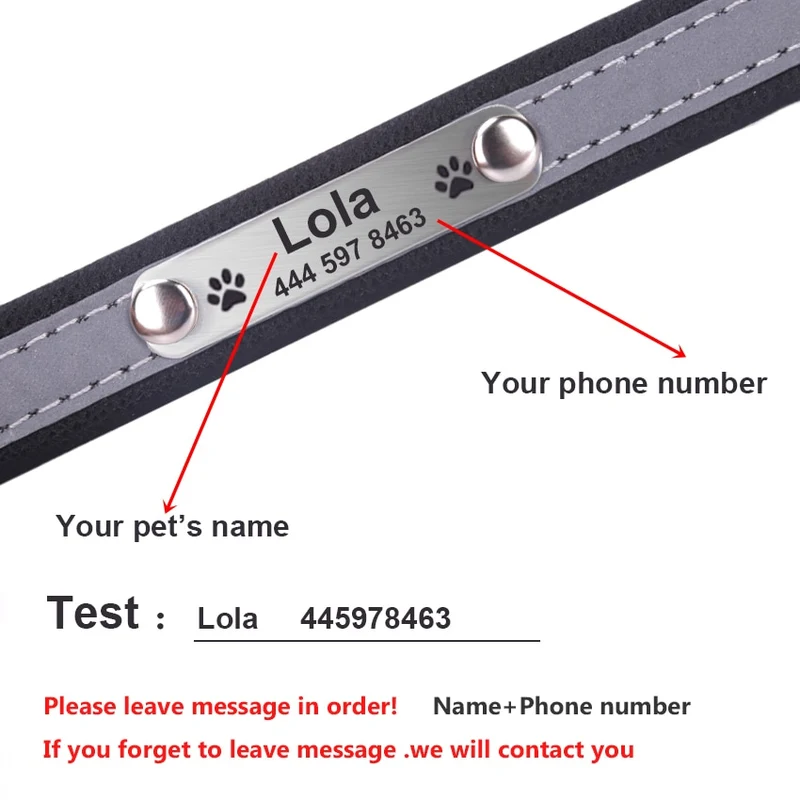 Personalized Reflective Dog Collar