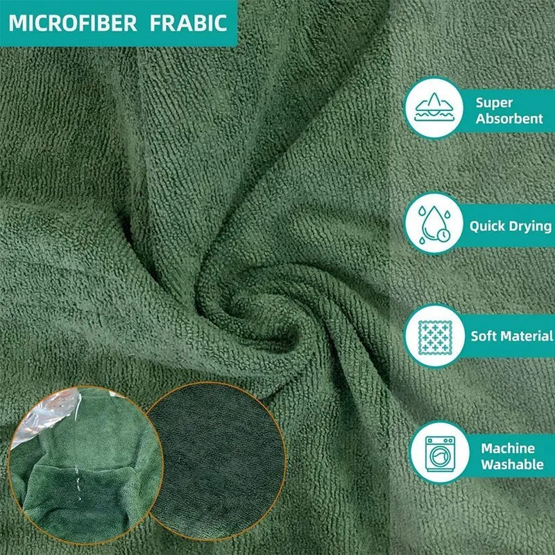 Dog Bathrobe Microfiber Dog Drying Coat Super Absorbent Pet Bath Towel