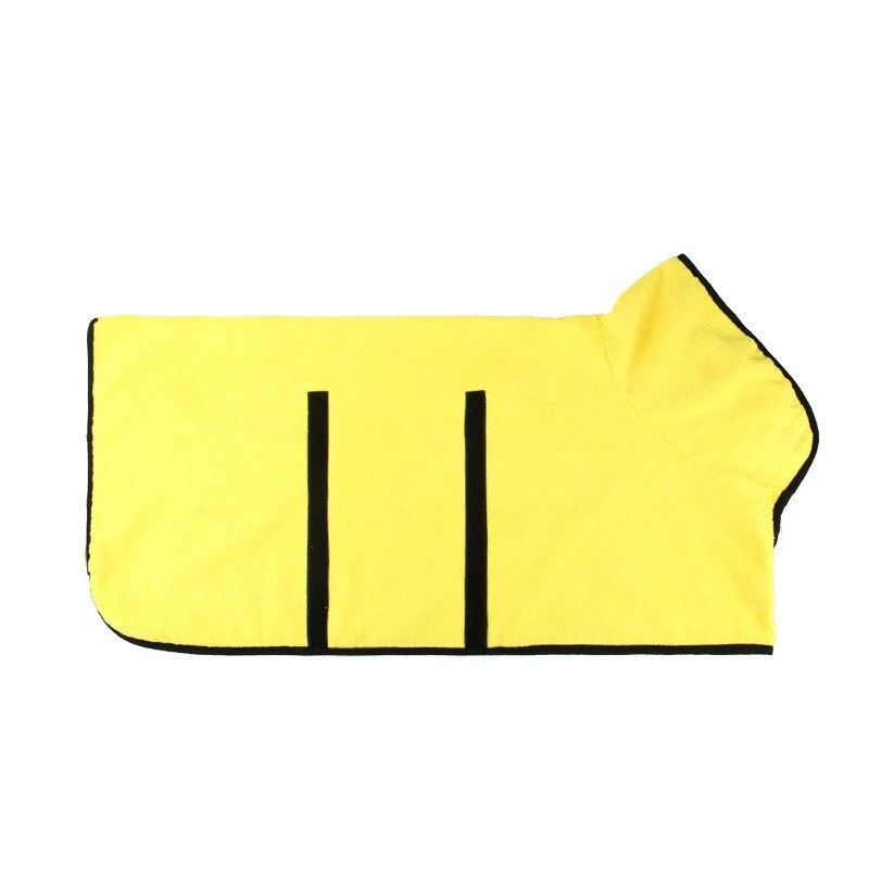 Dog Bathrobe Microfiber Dog Drying Coat Super Absorbent Pet Bath Towel