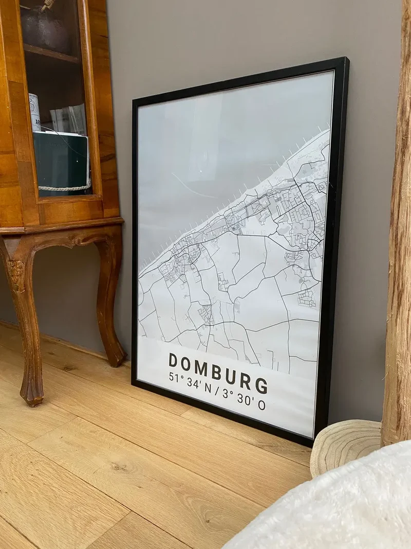 Domburg Map Premium Poster