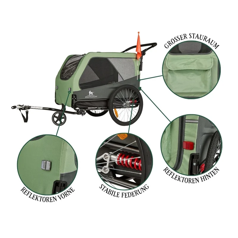 Knuffelwuff Cruvado L-XL Hundeanhänger Fahrrad