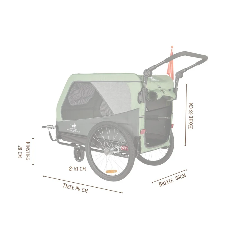 Knuffelwuff Cruvado L-XL Hundeanhänger Fahrrad