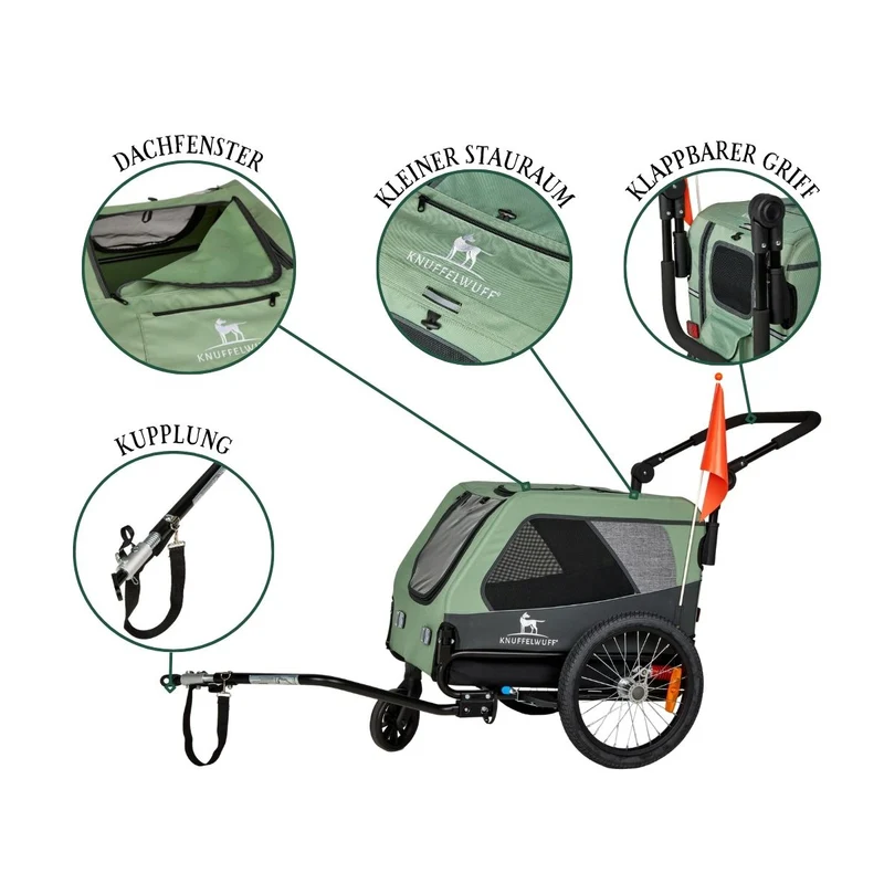 Knuffelwuff Cruvado S-M Hundeanhänger Fahrrad