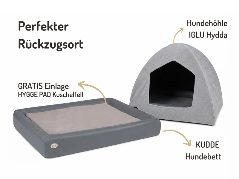 SABRO Hundehöhlen-Bundle | KUDDE + Iglu Hydda