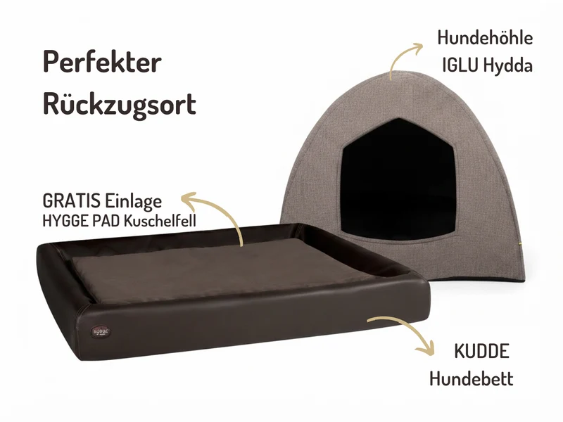 SABRO Hundehöhlen-Bundle | KUDDE + Iglu Hydda