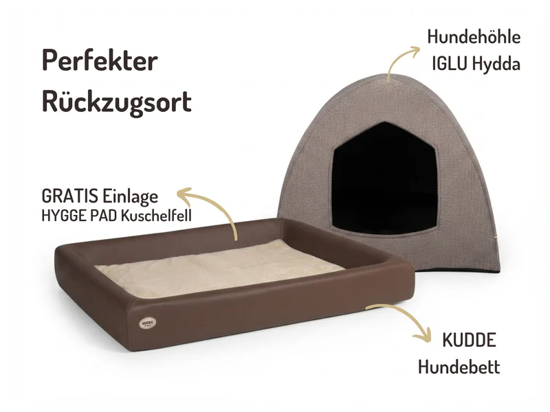 SABRO Hundehöhlen-Bundle | KUDDE + Iglu Hydda