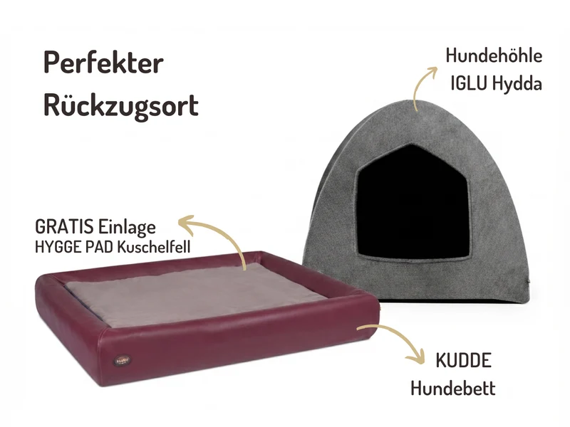 SABRO Hundehöhlen-Bundle | KUDDE + Iglu Hydda