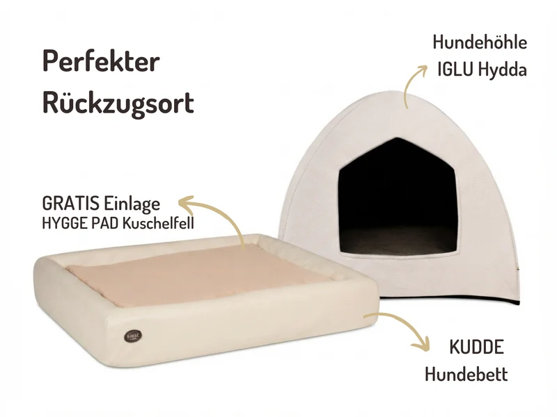 SABRO Hundehöhlen-Bundle | KUDDE + Iglu Hydda
