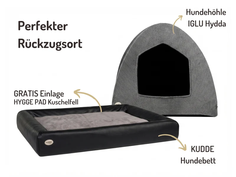 SABRO Hundehöhlen-Bundle | KUDDE + Iglu Hydda