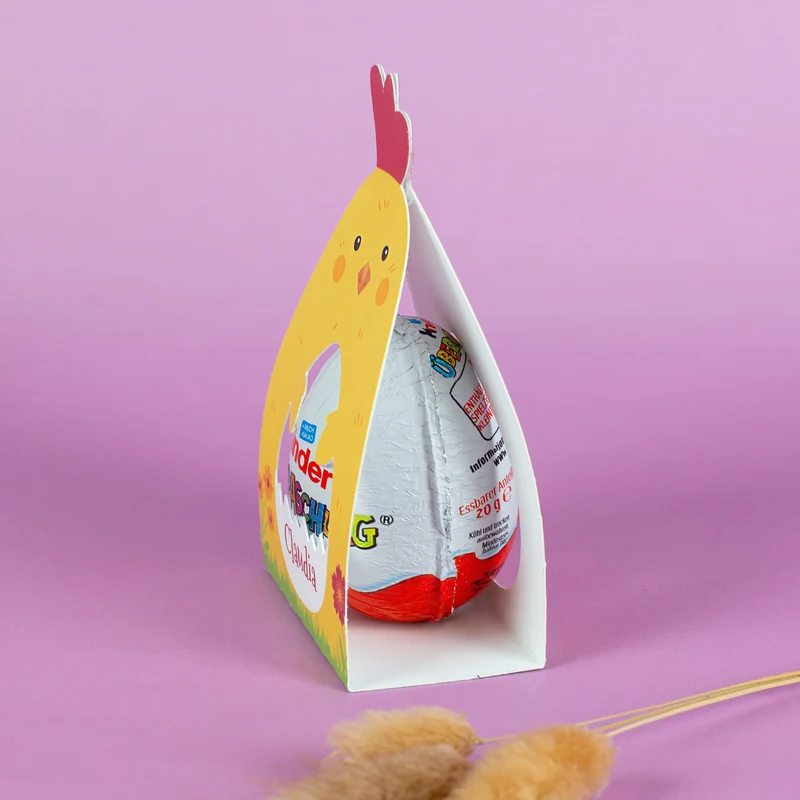Personalisiertes Überraschungsei mit Name | Schoko-Ei zu Ostern in Hase oder Huhn Verpackung