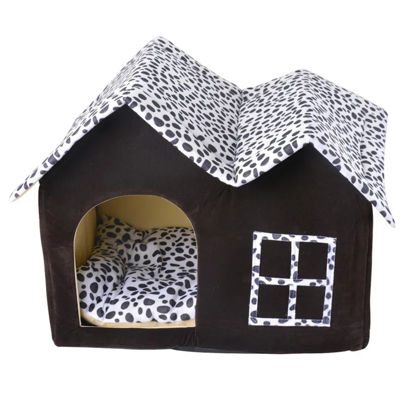 Dog house Warm Foldable puppy Bed Cotton Thicken Dog Bed with Cushion soft comfortable Pet Bed