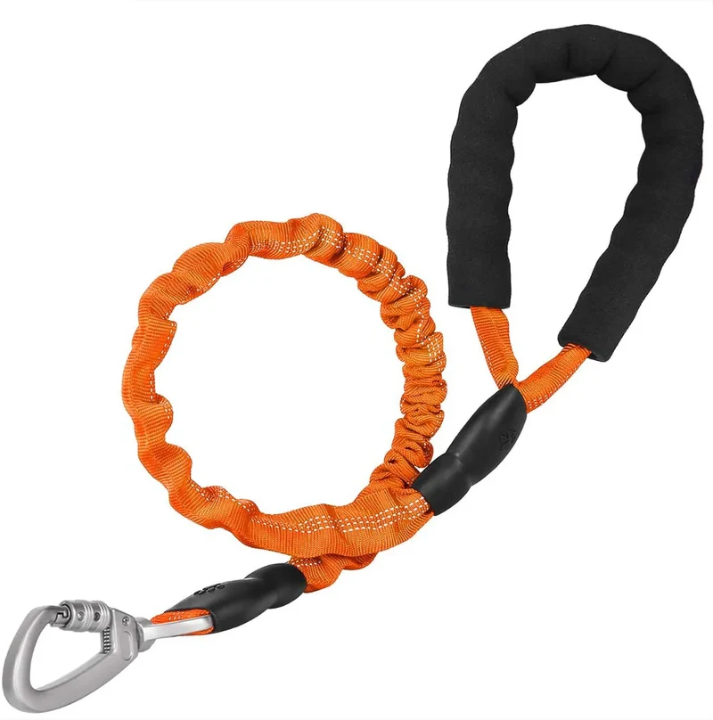 Elastic Dog Leash Reflective With Padded Handle Reflective Safety Walking Harness Collar Leader Rope Pet Medium Dog Cat Supplies