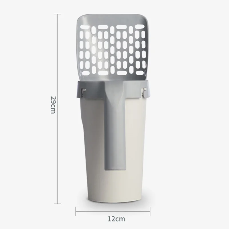 Cat Litter Scooper Large Capacity with Built-in Bag Cat Shovel Pet Cleaning Poop Bag Kitten Cleaning Tool Pet Accessories