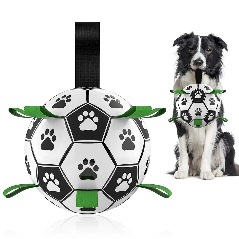 Dog Toy Pet Favorite Football Fitness Toy For Large Small Dog Outdoor Interactive Training Pet Bite Chew Ball Toys And Inflator