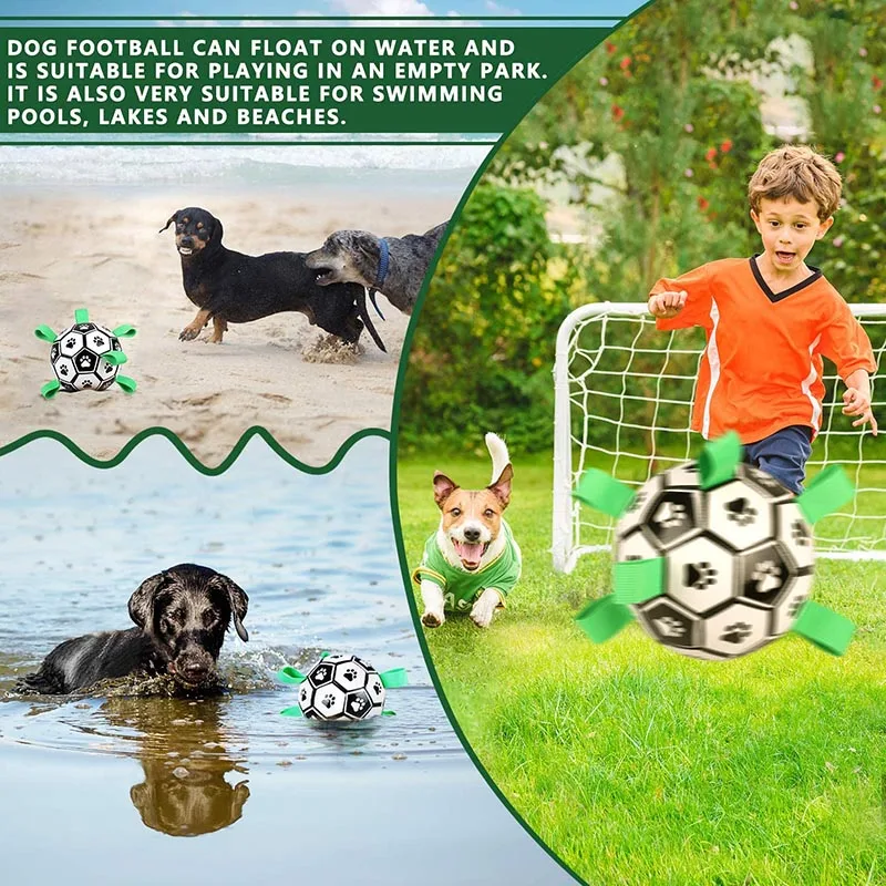 Dog Toy Pet Favorite Football Fitness Toy For Large Small Dog Outdoor Interactive Training Pet Bite Chew Ball Toys And Inflator