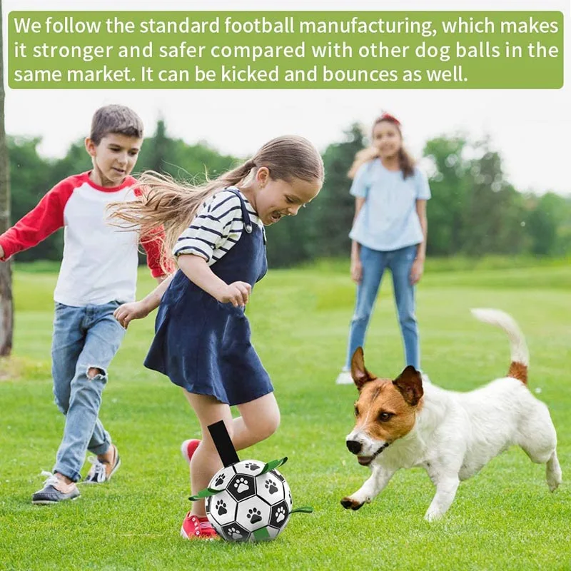 Dog Toy Pet Favorite Football Fitness Toy For Large Small Dog Outdoor Interactive Training Pet Bite Chew Ball Toys And Inflator