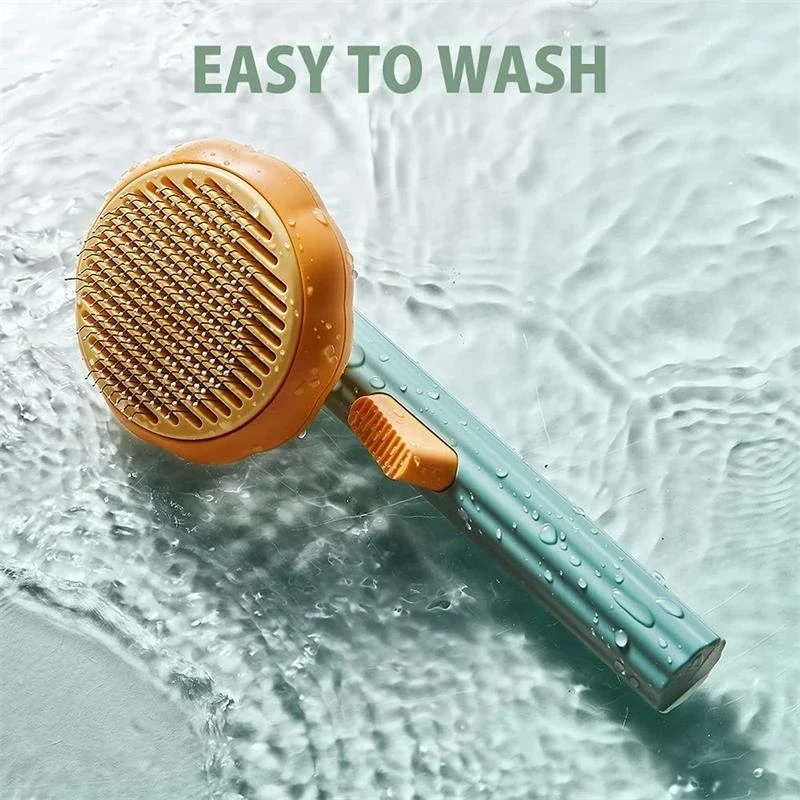Cat Brush Pumpkin Pet Hair Removes Comb for Dogs Cats Self Cleaning Slicker Puppy Brush Grooming Sheeding Massage Cat Comb
