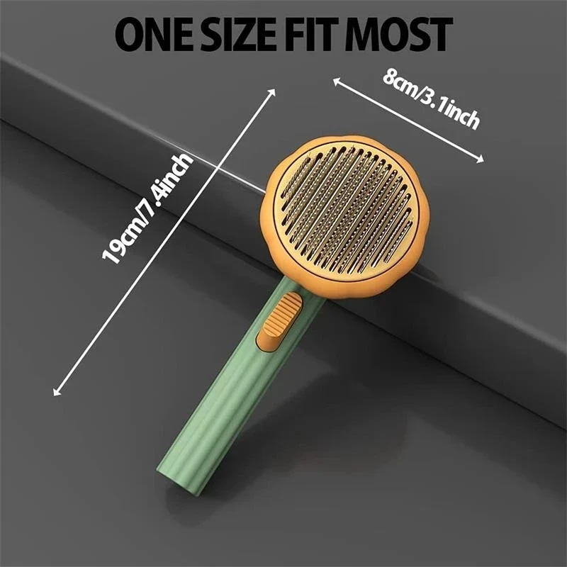 Cat Brush Pumpkin Pet Hair Removes Comb for Dogs Cats Self Cleaning Slicker Puppy Brush Grooming Sheeding Massage Cat Comb