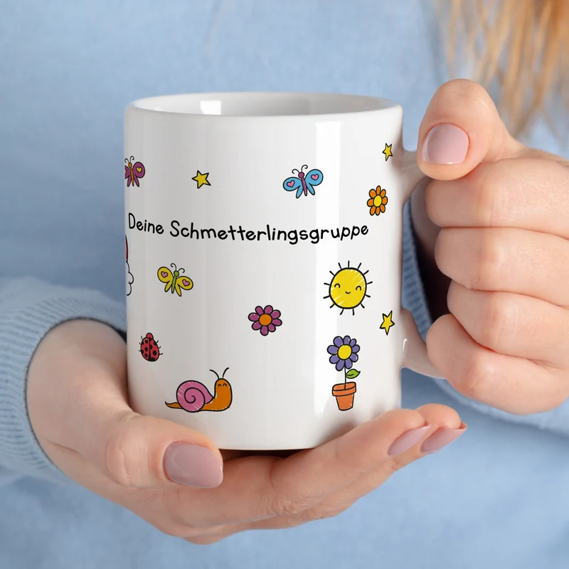 Dankeschön Geschenkset mit Tasse & Shokolade | Personalisiertes Geschenk für Erzieher & Kita Abschied