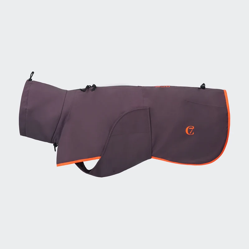 Hunderegenmantel AKTIV Aubergine/Orange
