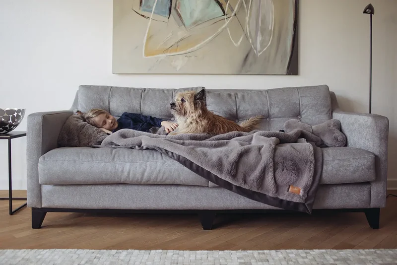 HYGGEPLAID Kuscheldecke für Hunde Maroon
