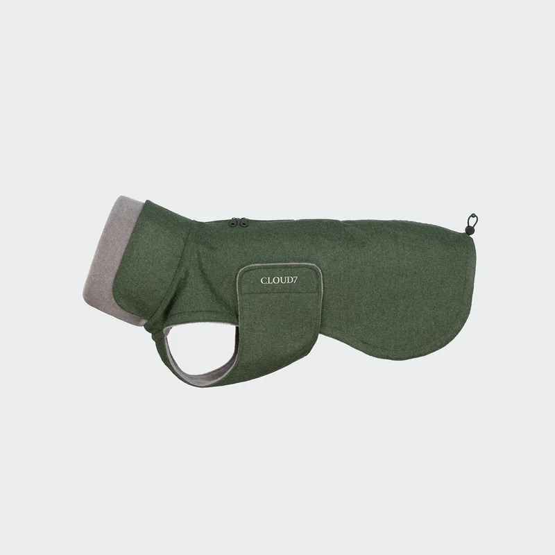 Hundemantel Brooklyn Long Flannel Fern Green