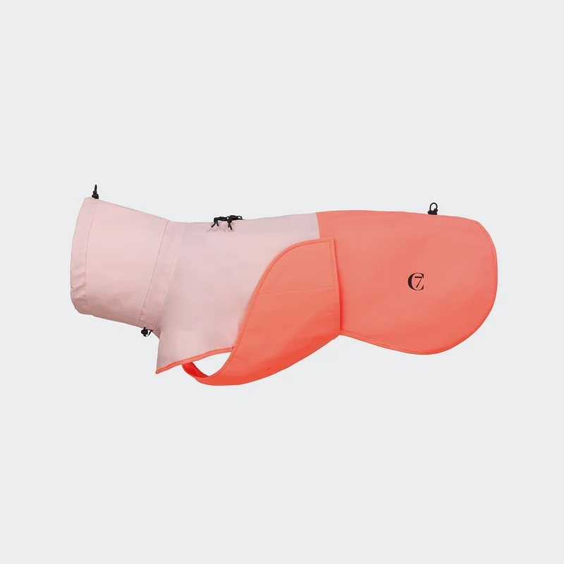 Hunderegenmantel AKTIV Peach/Neon Pink
