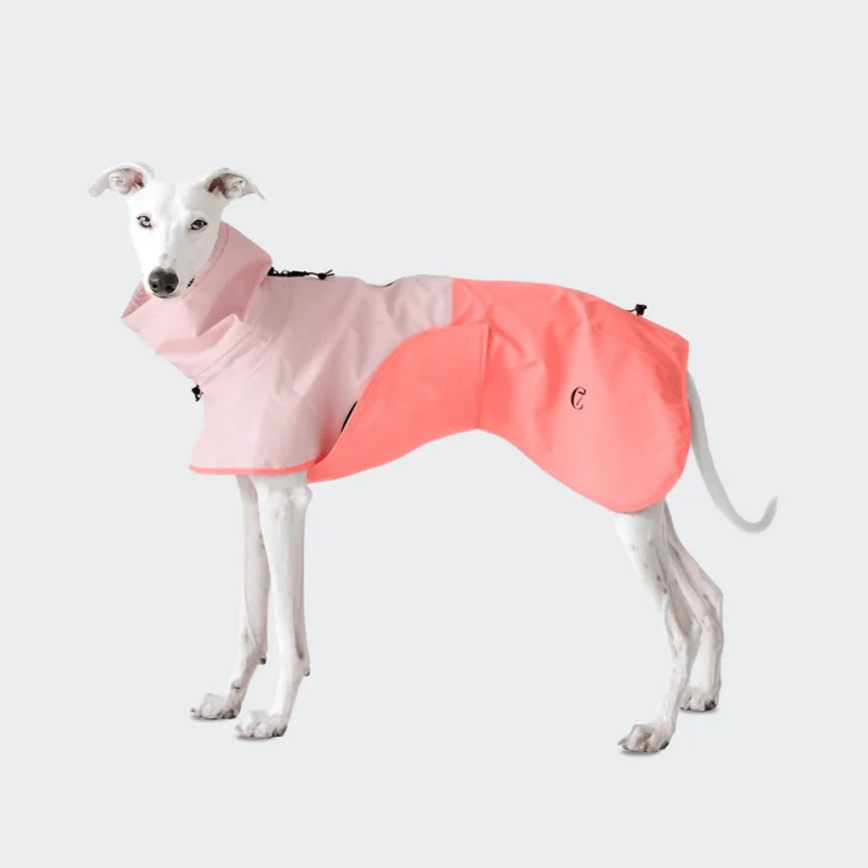 Hunderegenmantel AKTIV Peach/Neon Pink
