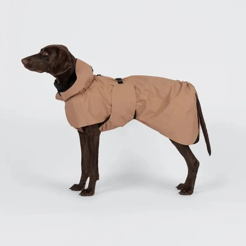 Hundemantel Visibility Raincoat Taupe