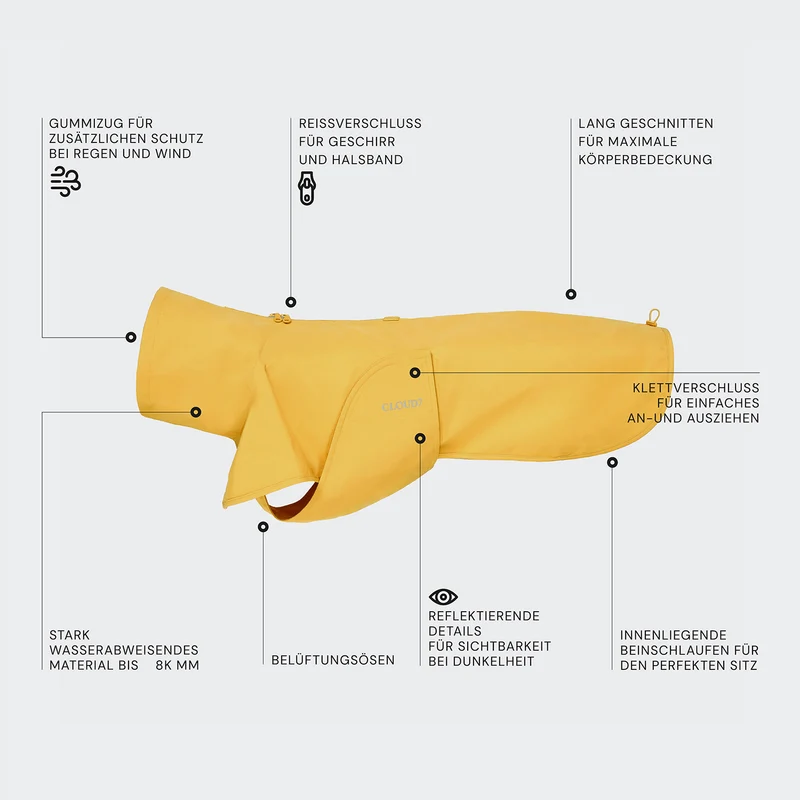 Hunderegenmantel Helgoland Yellow